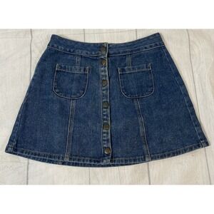 Brandy‎ MELVILLE Skirt Women Small S 26 Blue Mini Denim Y2K Academia